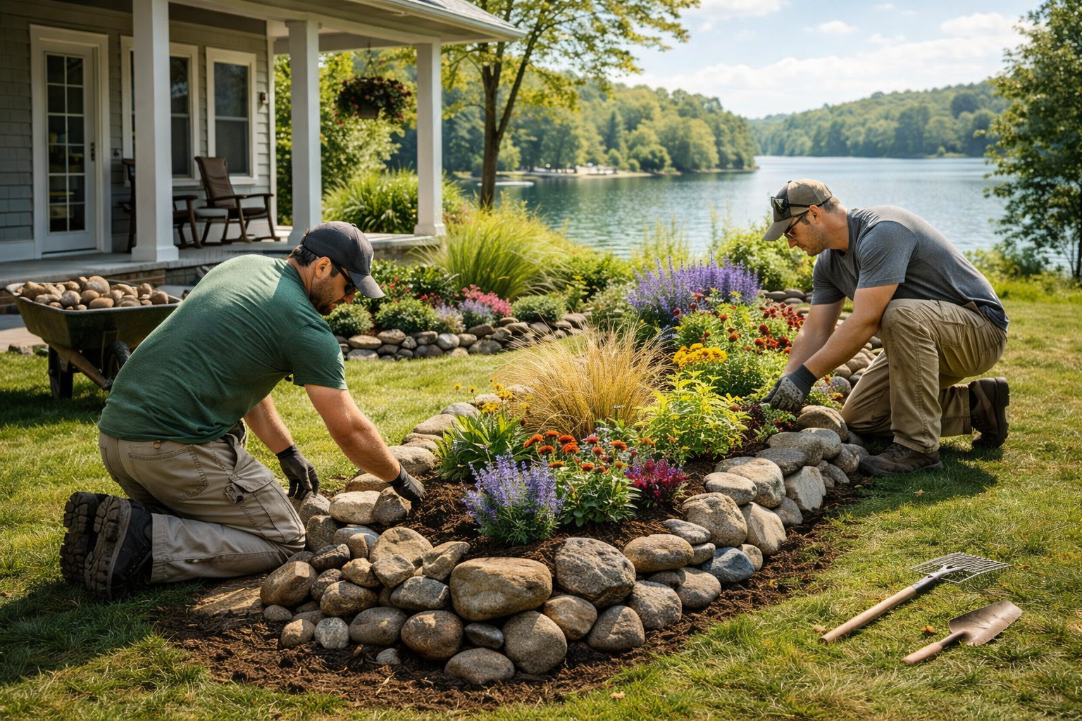 Landscaping work